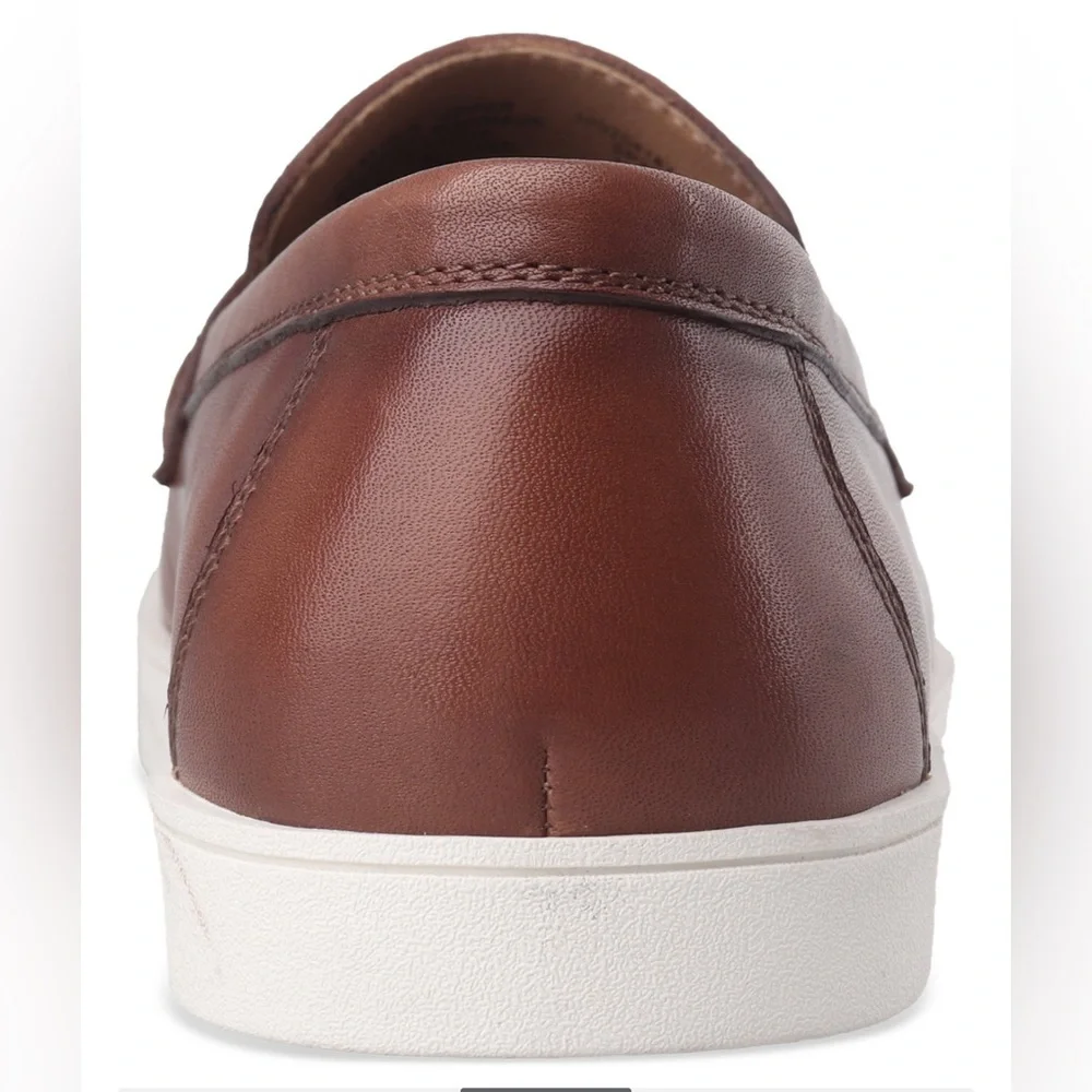 Alfani Men’s Callumm Leather Slip-On Saddle Loafers- Size 10.5 - Burnt Copper